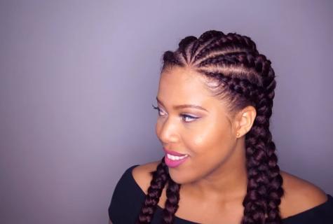 How to braid braids on the top
